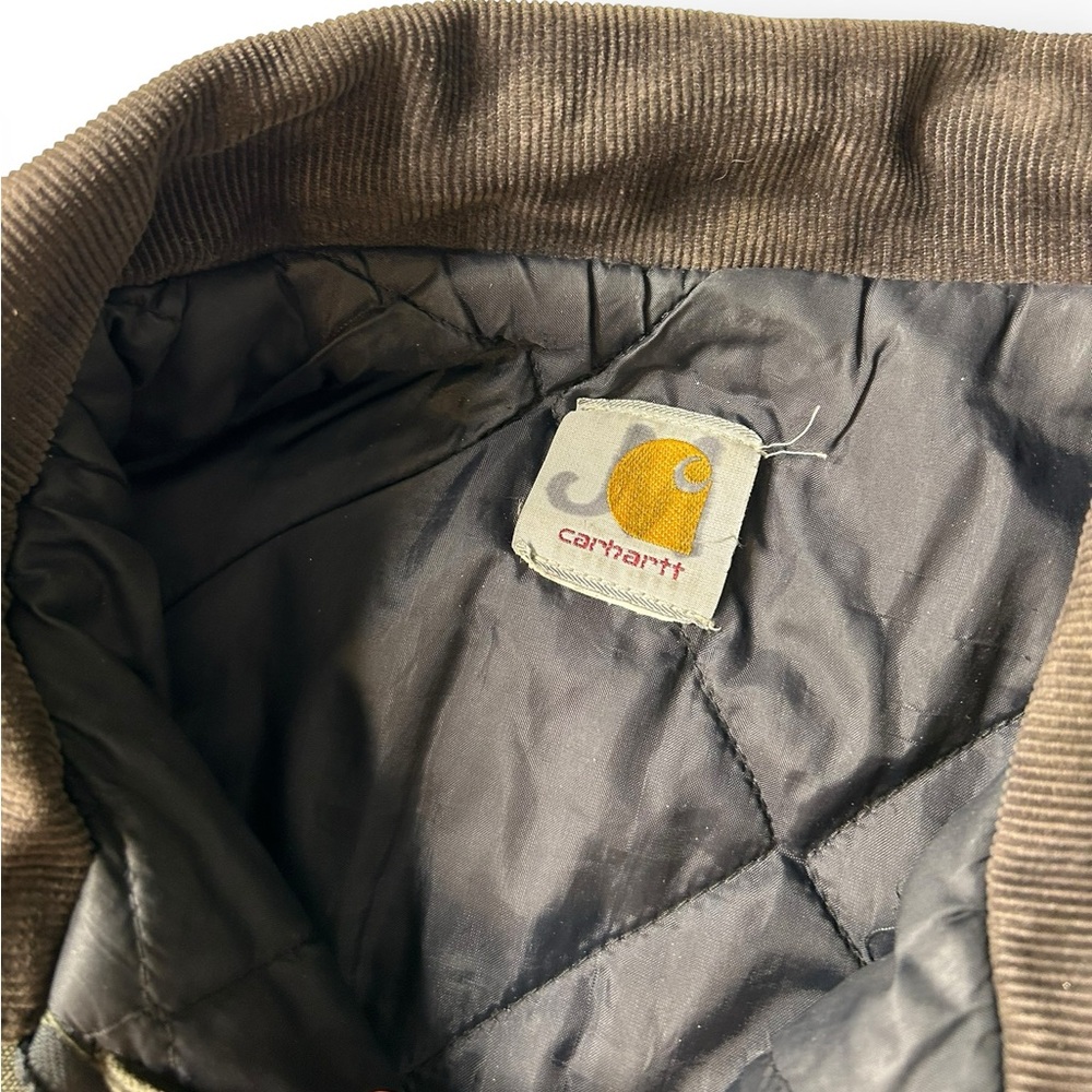 Vintage Carhartt Detroit Jacket Moss Green Duck Canvas Workwear XL - Picture 14 of 14